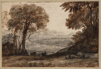 L 041
<br/>
Berglandschap met herder en vee
<br/>
<em>Lorrain, Claude (1604/5-1682)</em>